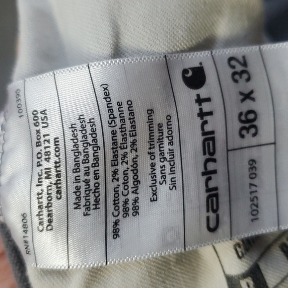 Carhartt Rugged Flex Relaxed Fit Canvas 5 Pocket Work Pant - Picture 8 of 8